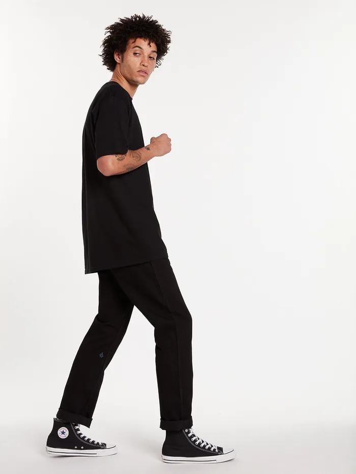 Volcom Jeans Solver Modern Fit Jeans 8211 Black On Black Black On Black 8211 Mens