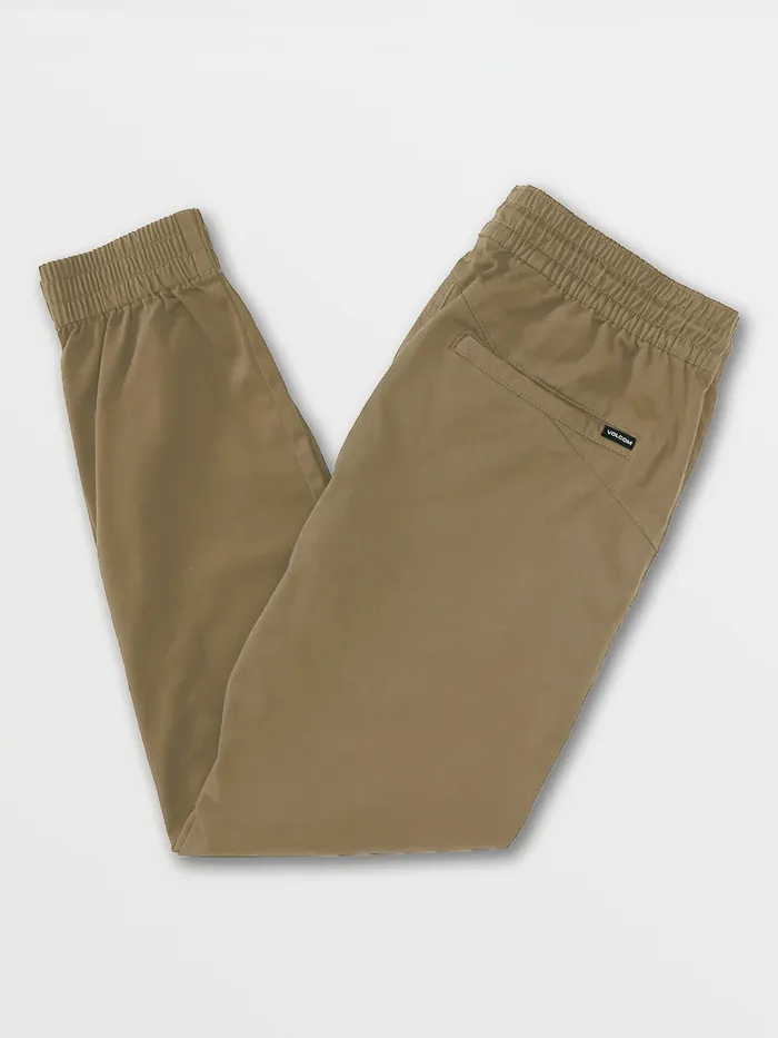 Volcom Pants Big Boys Frickin Slim Jogger Pants 8211 Khaki Khaki 8211 Boys