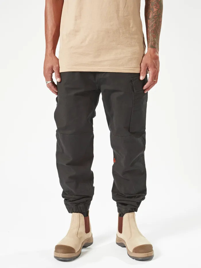 Volcom Pants Volcom Workwear Caliper Cuffed Pants 8211 Black Black 8211 Mens