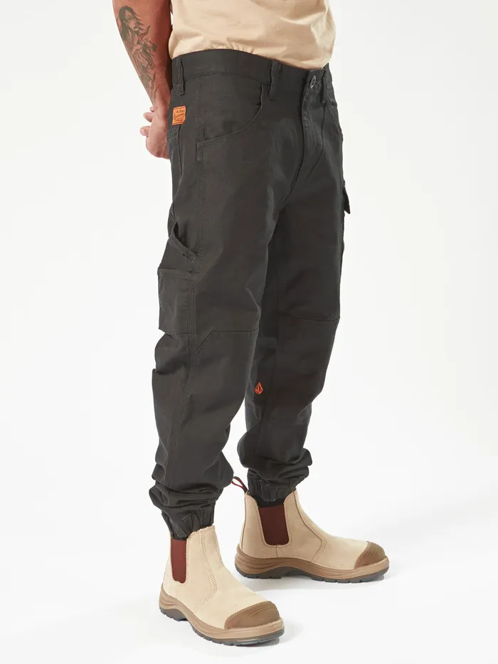 Volcom Pants Volcom Workwear Caliper Cuffed Pants 8211 Black Black 8211 Mens
