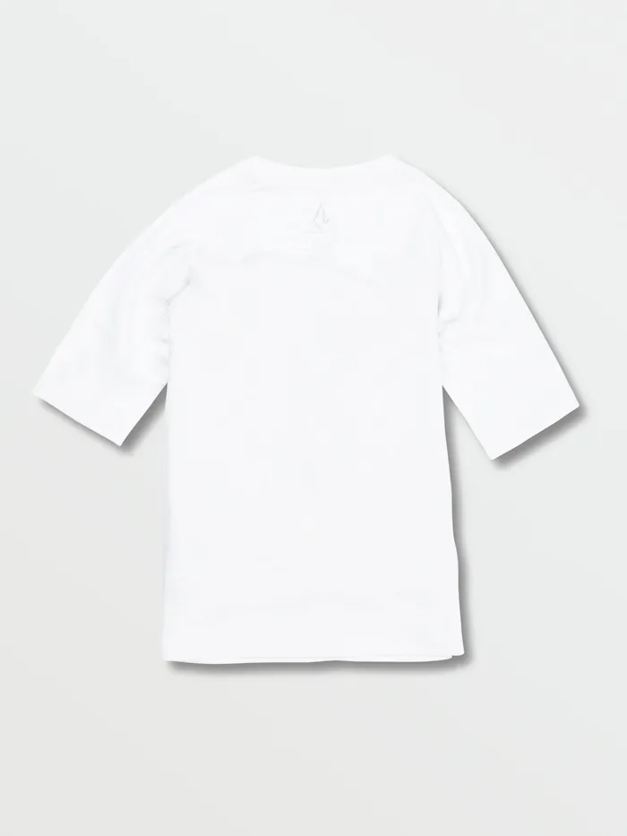 Volcom Rashguards Little Boys Lido Solid Short Sleeve UPF 50 Rashguard 8211 White White 8211 Boys