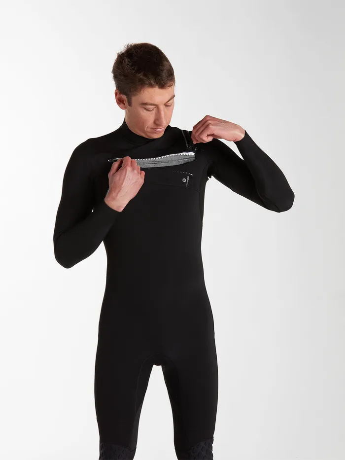 Volcom Rashguards Modulator 2mm Chest Zip Wetsuit 8211 Black Black 8211 Mens