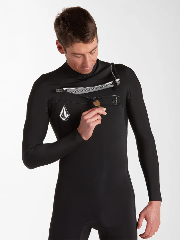 Volcom Rashguards Modulator 2mm Chest Zip Wetsuit 8211 Black Black 8211 Mens