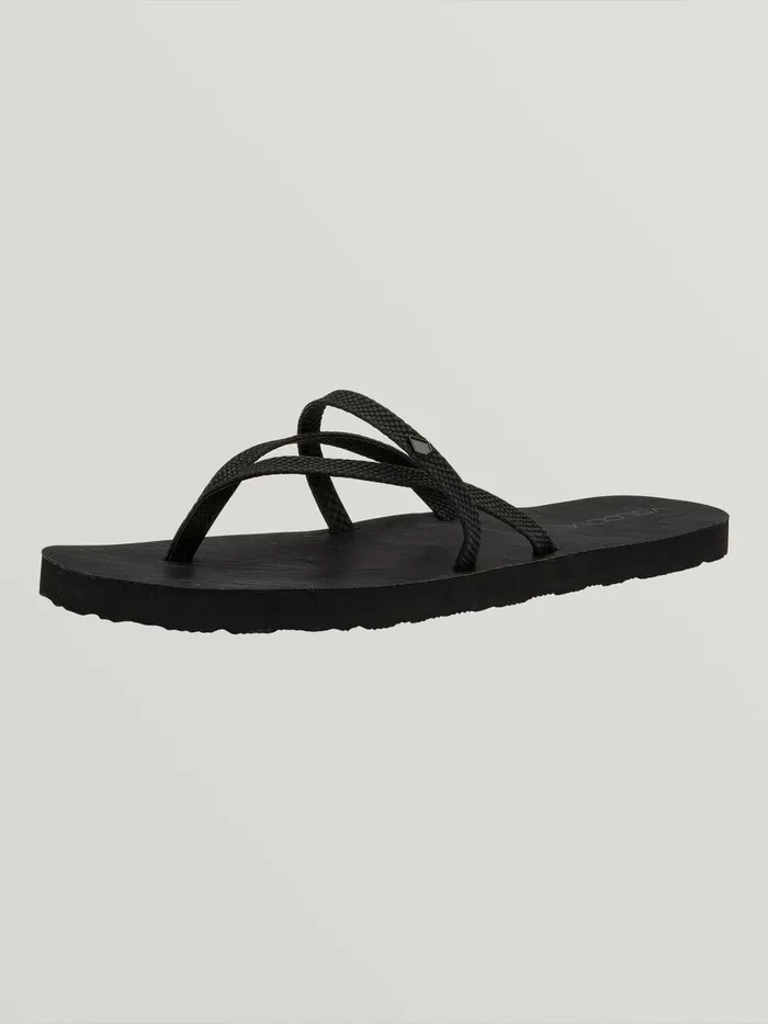 Volcom Sandals All Night Long Ii Sandal 8211 Sulfur Black Sulfur Black 8211 Womens