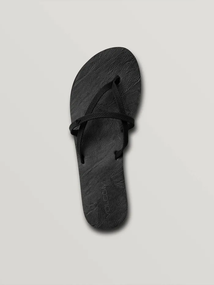 Volcom Sandals All Night Long Ii Sandal 8211 Sulfur Black Sulfur Black 8211 Womens