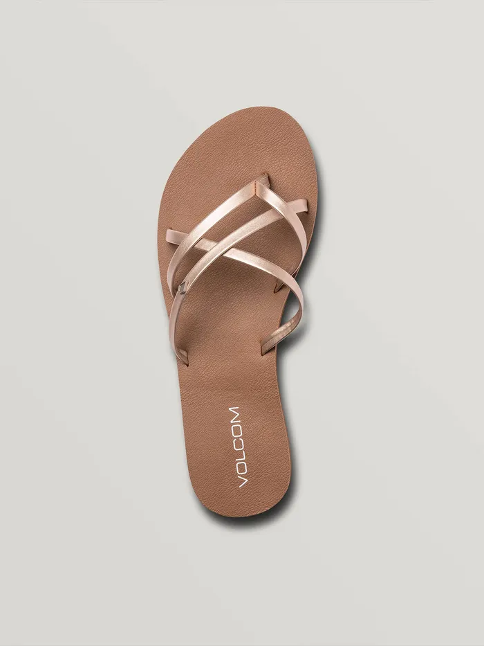 Volcom Sandals New School Ii Sandal 8211 Rose Gold Rose Gold 8211 Womens