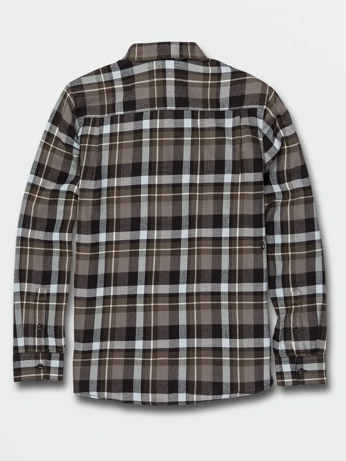 Volcom Shirts and Flannels Caden Plaid Long Sleeve 8211 Lead Lead 8211 Mens
