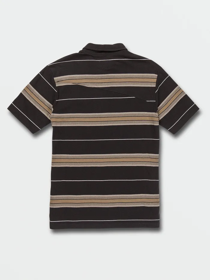 Volcom Shirts and Flannels Comper Polo Short Sleeve 8211 Black Black 8211 Mens