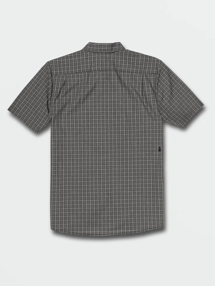 Volcom Shirts and Flannels Mini Check Woven Short Sleeve 8211 Black Black 8211 Mens