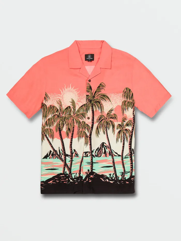 Volcom Shirts and Flannels Parodice Short Sleeve Shirt 8211 Living Coral Living Coral 8211 Mens