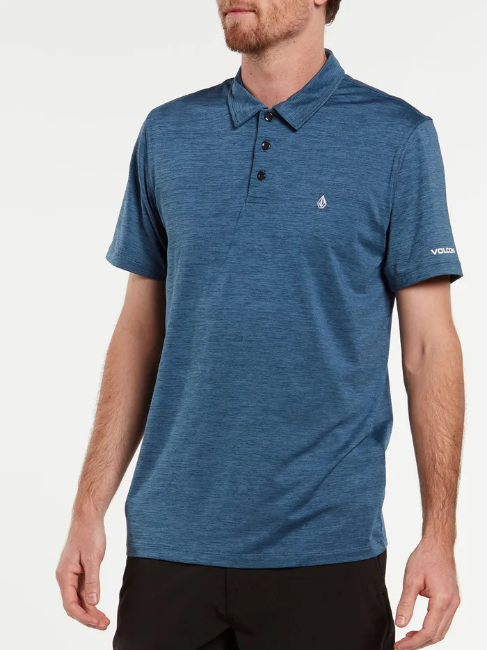 Volcom Shirts and Flannels Wowzer Hazard Performance Polo 8211 Rinse Rinse 8211 Mens