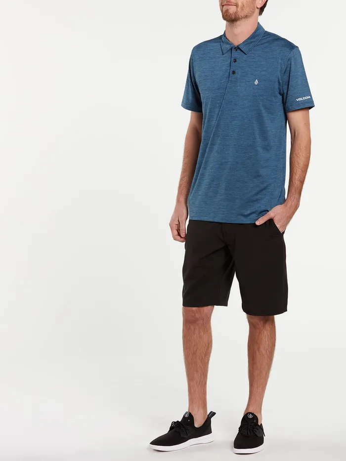 Volcom Shirts and Flannels Wowzer Hazard Performance Polo 8211 Rinse Rinse 8211 Mens