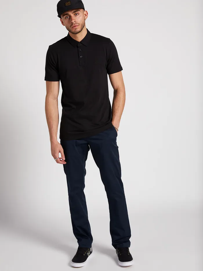 Volcom Shirts and Flannels Wowzer Polo 8211 Black Black 8211 Mens