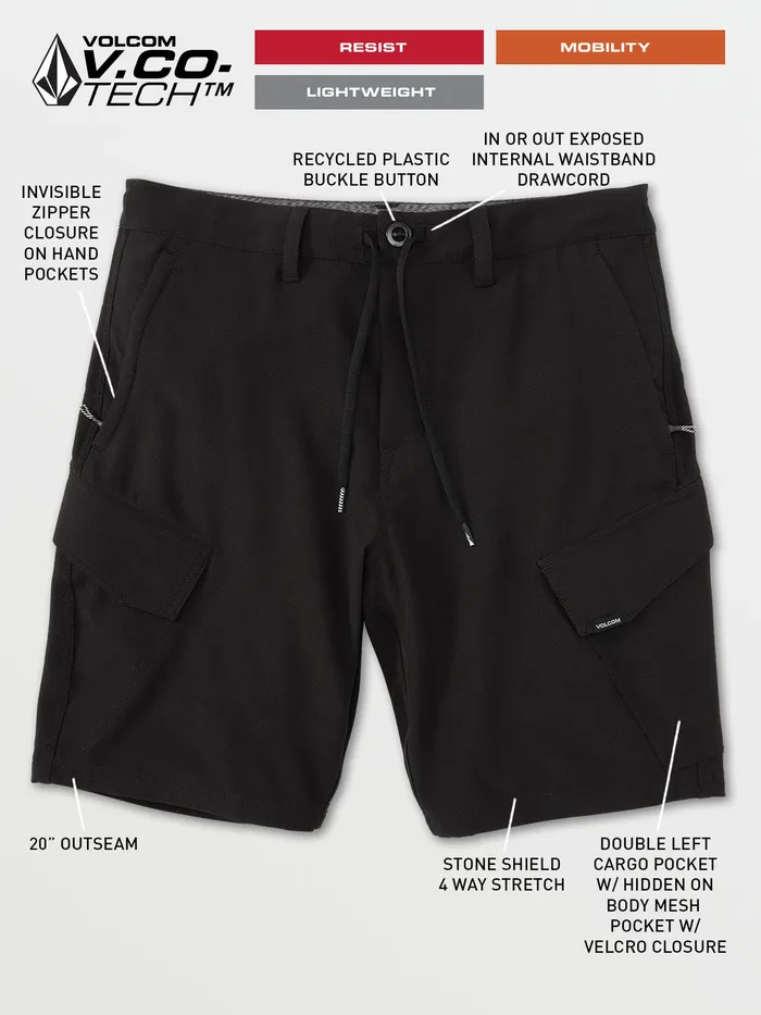 Volcom Shorts Country Days Hybrid Shorts 8211 Black Black 8211 Mens