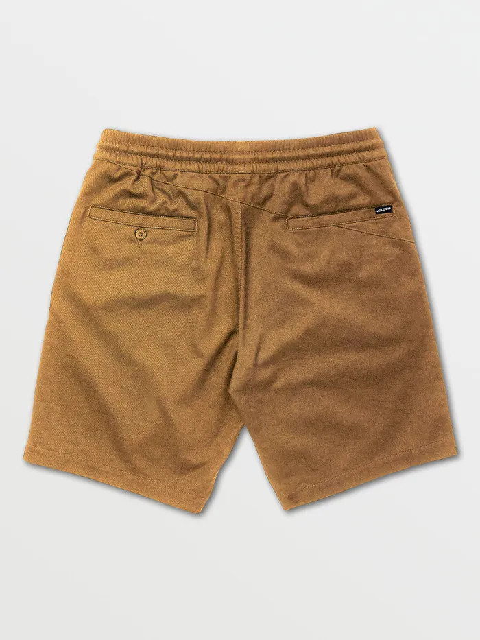 Volcom Shorts Frickin Elastic Waist Shorts 8211 Dark Khaki Dark Khaki 8211 Mens