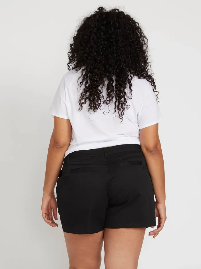 Volcom Shorts Frochickie Chino Shorts Plus Size 8211 Black Black 8211 Womens