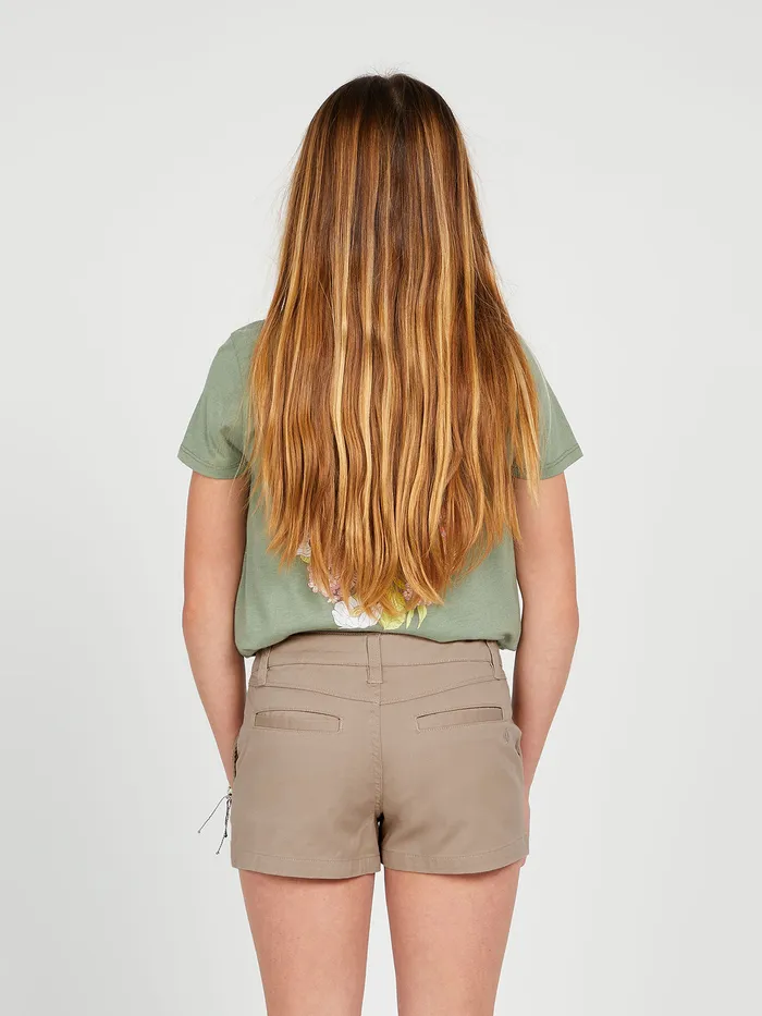 Volcom Shorts Girls Frochickie Shorts 8211 Stone Stone 8211 Girls