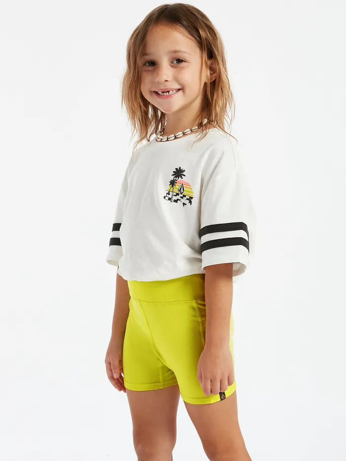 Volcom Shorts Girls Lived In Bike Short 8211 Lime Lime 8211 Girls