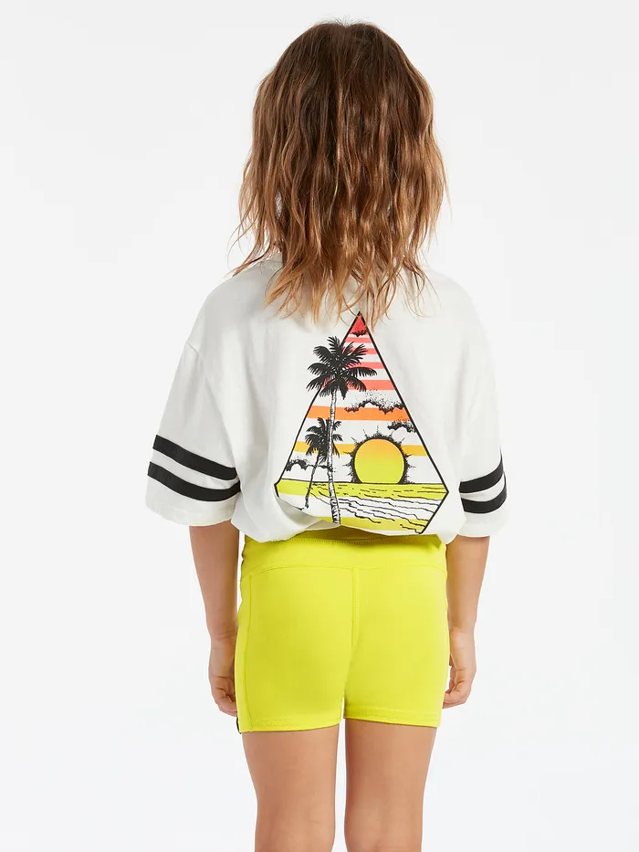 Volcom Shorts Girls Lived In Bike Short 8211 Lime Lime 8211 Girls