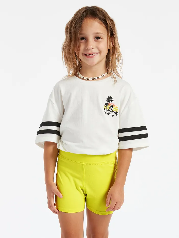 Volcom Shorts Girls Lived In Bike Short 8211 Lime Lime 8211 Girls
