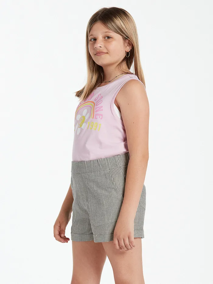 Volcom Shorts Girls Sunday Strut Shorts 8211 Black White Black White 8211 Girls