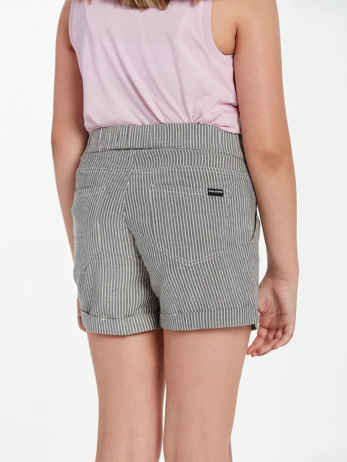 Volcom Shorts Girls Sunday Strut Shorts 8211 Black White Black White 8211 Girls