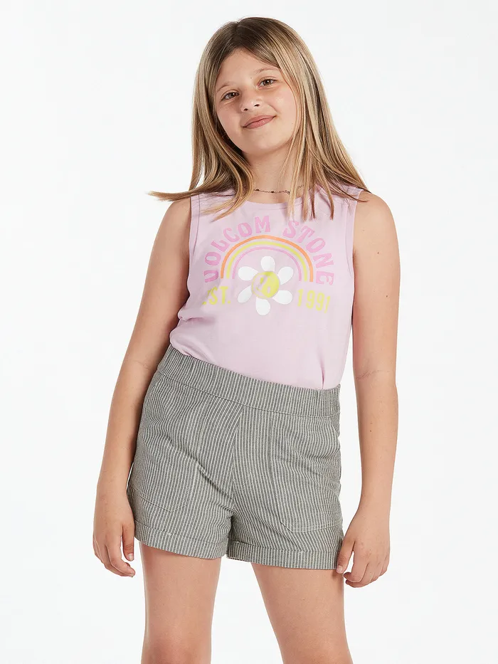 Volcom Shorts Girls Sunday Strut Shorts 8211 Black White Black White 8211 Girls