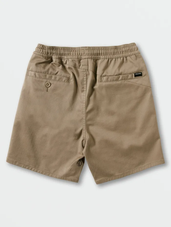 Volcom Shorts Little Boys Frickin Elastic Shorts 8211 Khaki Khaki 8211 Boys