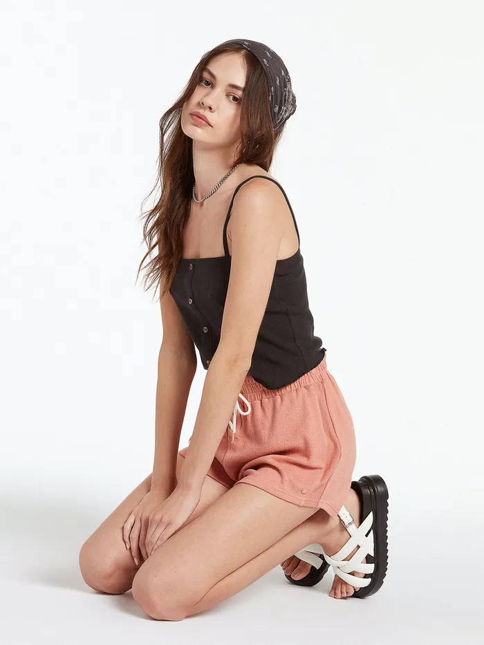 Volcom Shorts Lived In Lounge Fleece Shorts 8211 Light Mauve Light Mauve 8211 Womens
