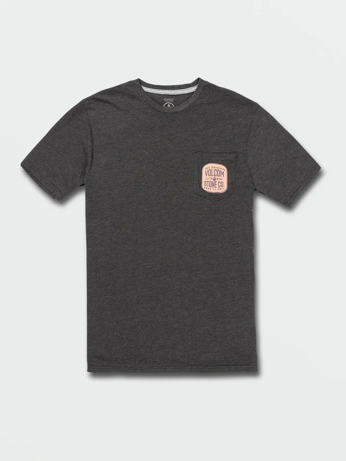 Volcom TShirts and Tanks Carbide Pocket Short Sleeve Tee 8211 Dark Black Heather Dark Black Heather 8211 Mens Volcom TShirts and Tanks Carbide Pocket Short Sleeve Tee 8211 Dark Black Heather Dark Black Heather 8211 Mens