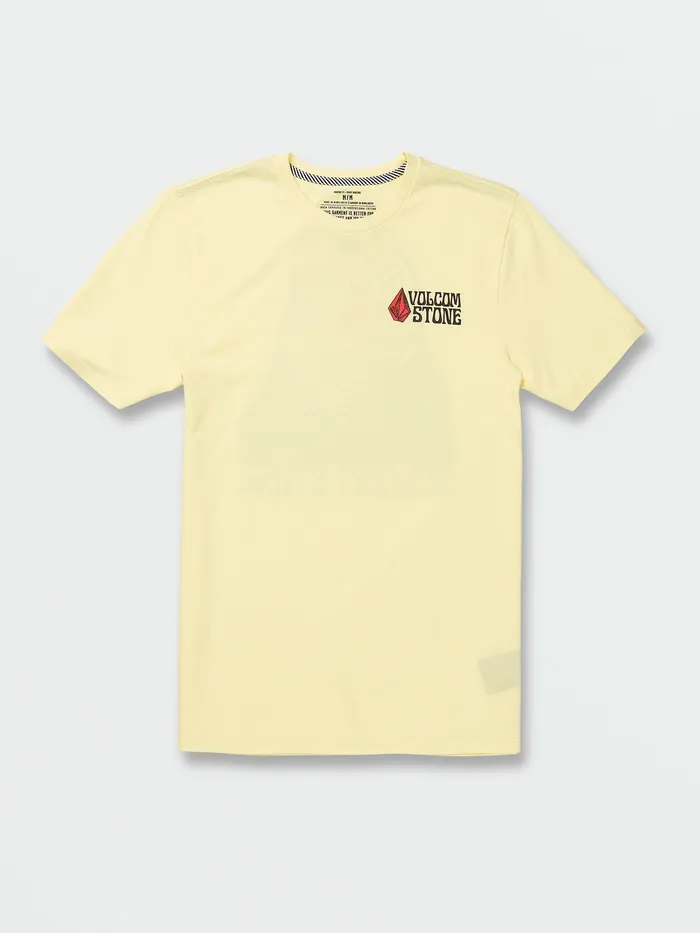 Volcom TShirts and Tanks Mystery Tubes Short Sleeve Tee 8211 Glimmer Yellow Glimmer Yellow 8211 Mens