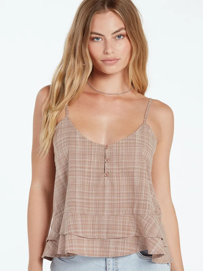 Volcom Tops Island Crush Cami 8211 Stone Stone 8211 Womens