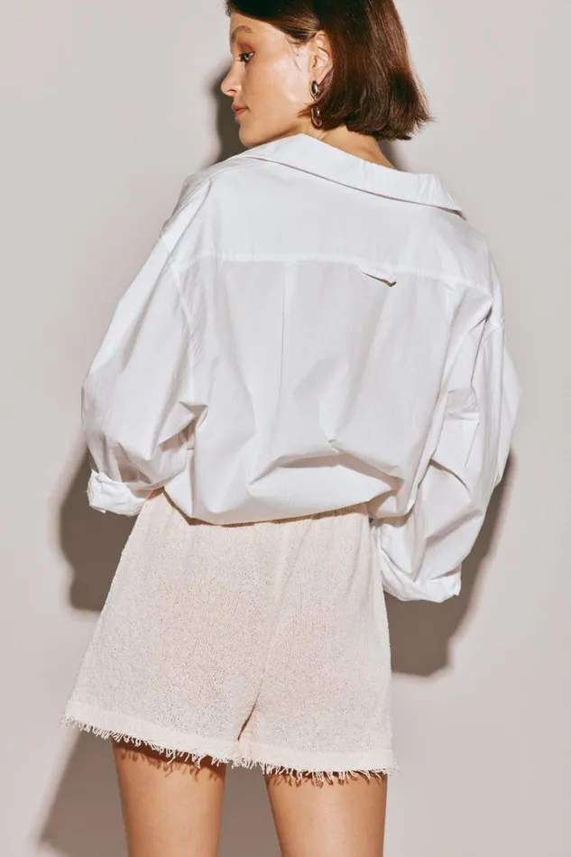 VRG GRL Bambi Knit Shorts Cream Women Shorts