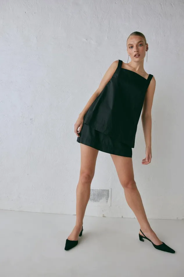 VRG GRL Elka Top Black Women Sets