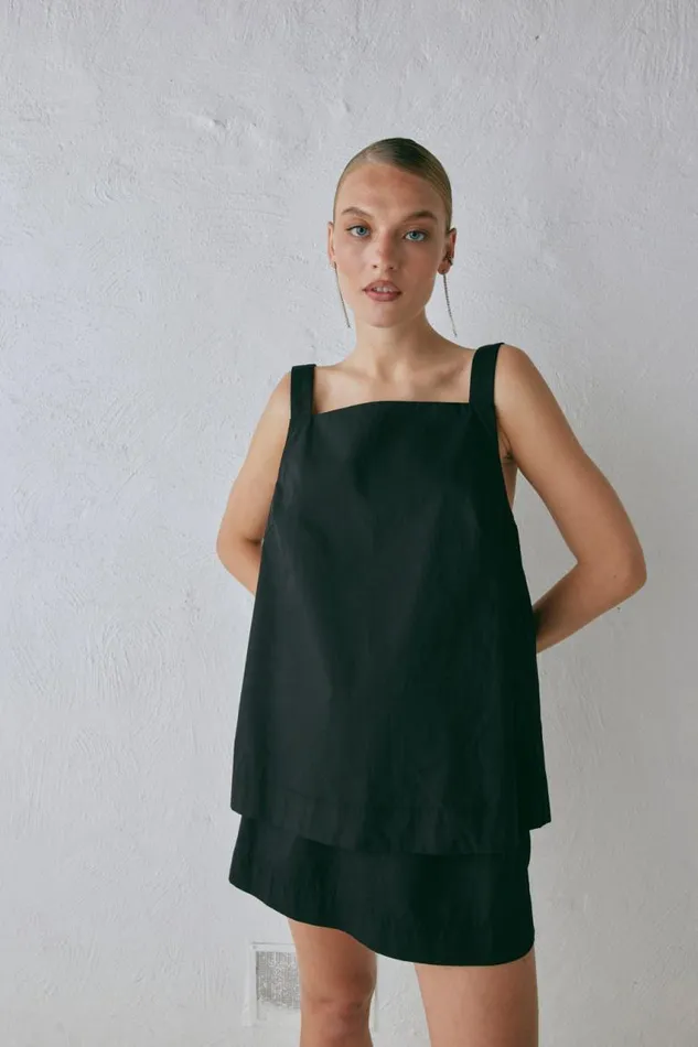 VRG GRL Elka Top Black Women Sets
