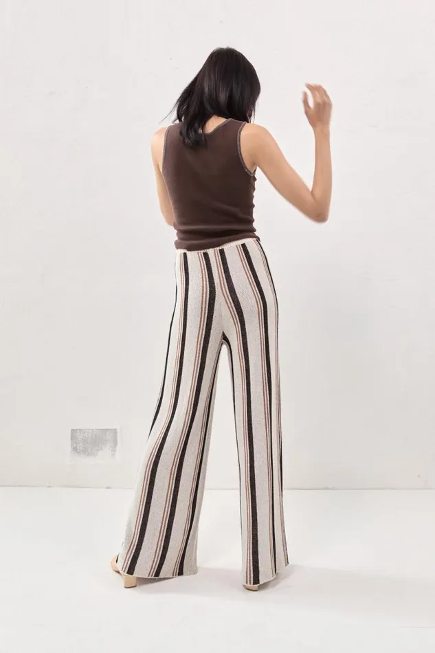 VRG GRL Enzo Knit Pants Stripe Women Pants