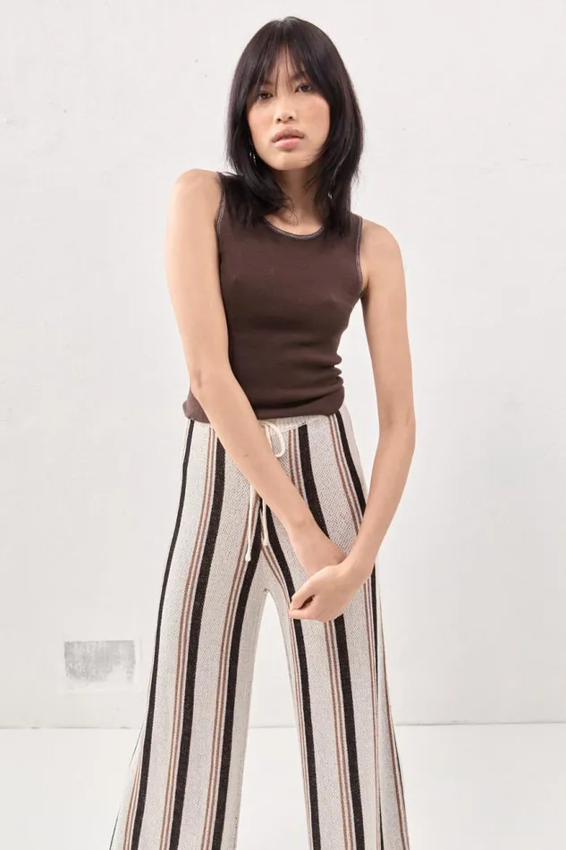 VRG GRL Enzo Knit Pants Stripe Women Pants