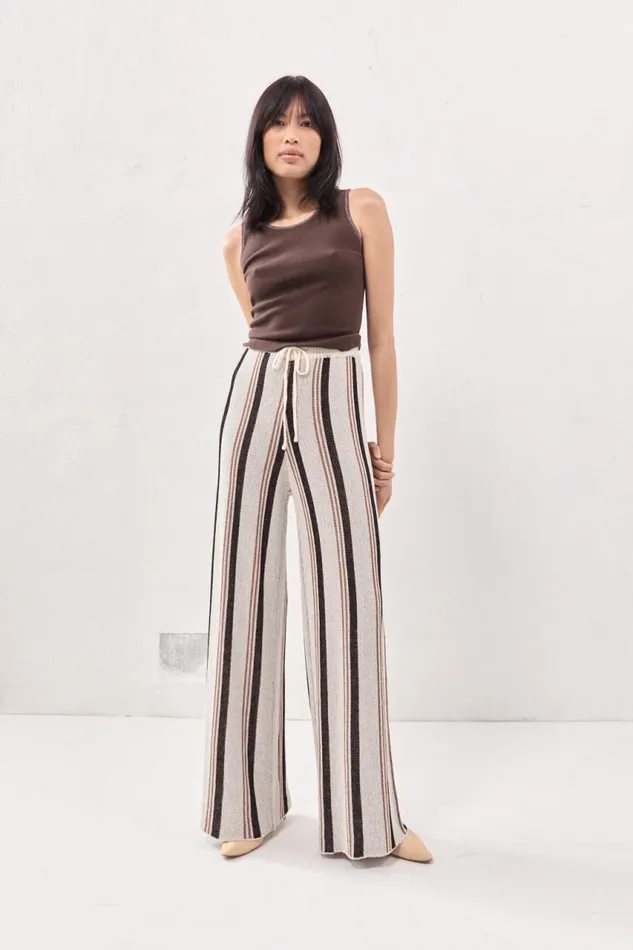 VRG GRL Enzo Knit Pants Stripe Women Pants