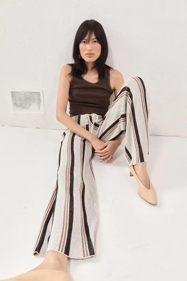 VRG GRL Enzo Knit Pants Stripe Women Pants