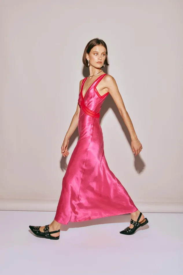 VRG GRL Meet Me On The Dance Floor Bias Cut Maxi Dress Fuchsia Women MidiMaxi Dresses VRG GRL Meet Me On The Dance Floor Bias Cut Maxi Dress Fuchsia Women MidiMaxi Dresses