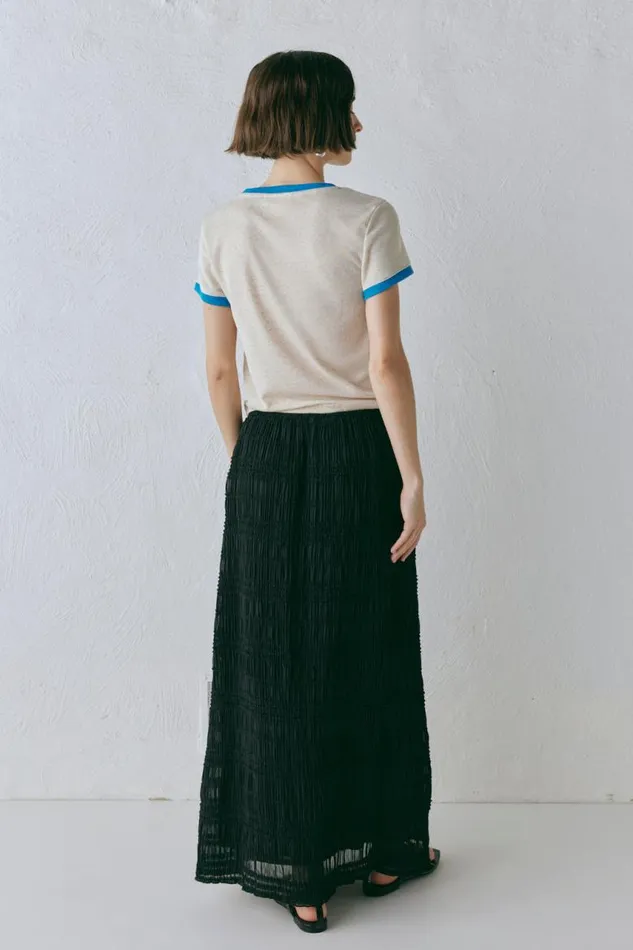 VRG GRL Mia Midi Skirt Black Women Skirts