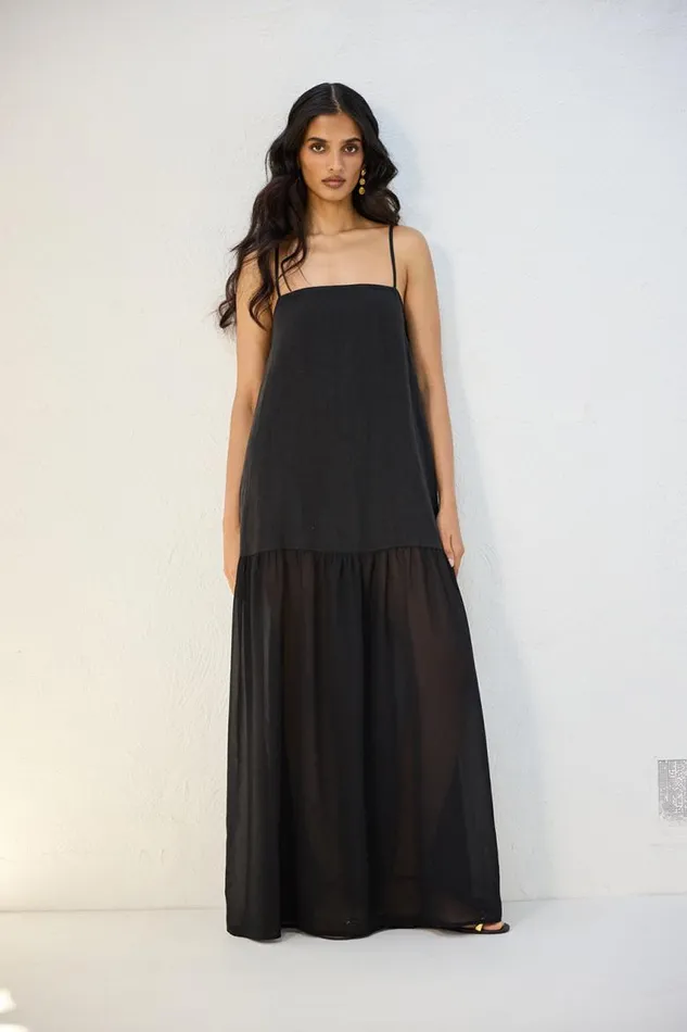 VRG GRL Nora Maxi Dress Black Women MidiMaxi Dresses