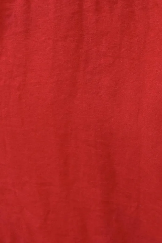VRG GRL Paros Palms Linen Midi Dress Red Women MidiMaxi Dresses