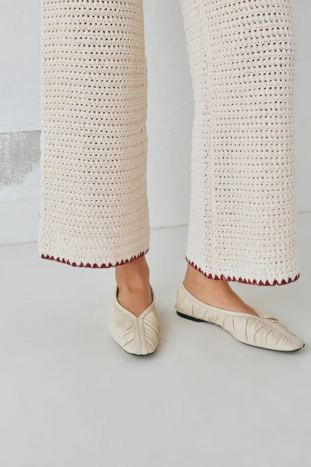 VRG GRL Stella Knit Pants Cream Women Pants