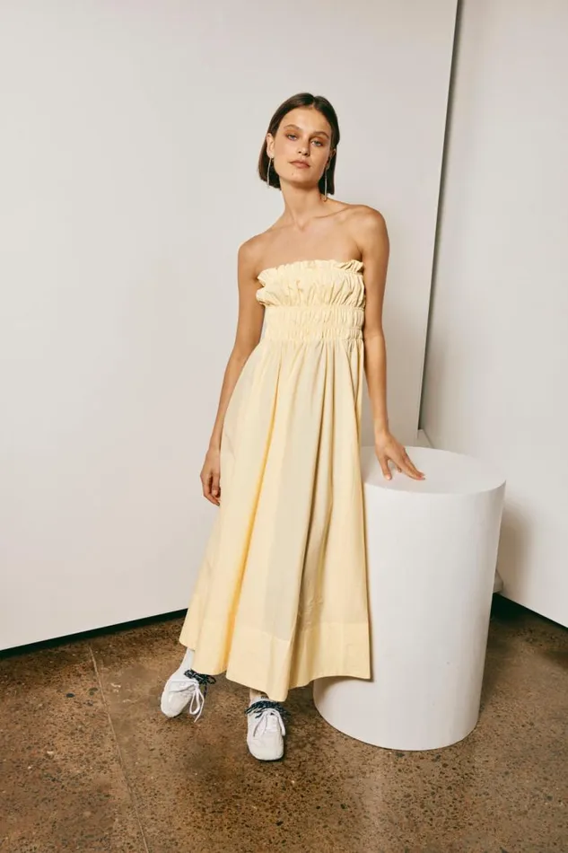 VRG GRL Vacanza Midi Dress Lemon Women MidiMaxi Dresses