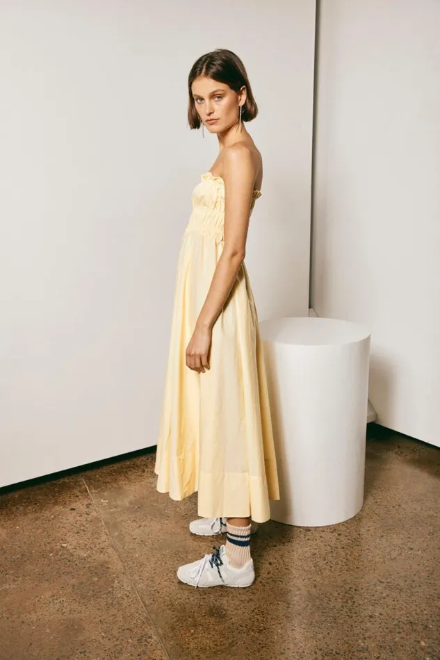 VRG GRL Vacanza Midi Dress Lemon Women MidiMaxi Dresses