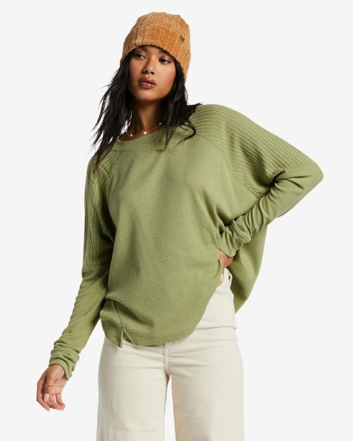 Warm My Heart Top Avocado Women Billabong Tops