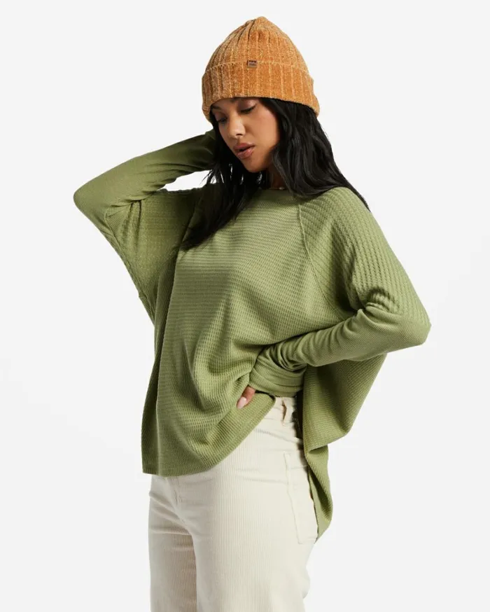 Warm My Heart Top Avocado Women Billabong Tops
