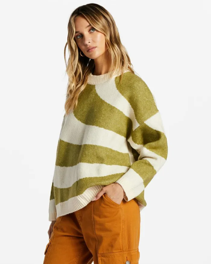 Wave Rider Jumper Green Eyes Women Billabong Sweaters