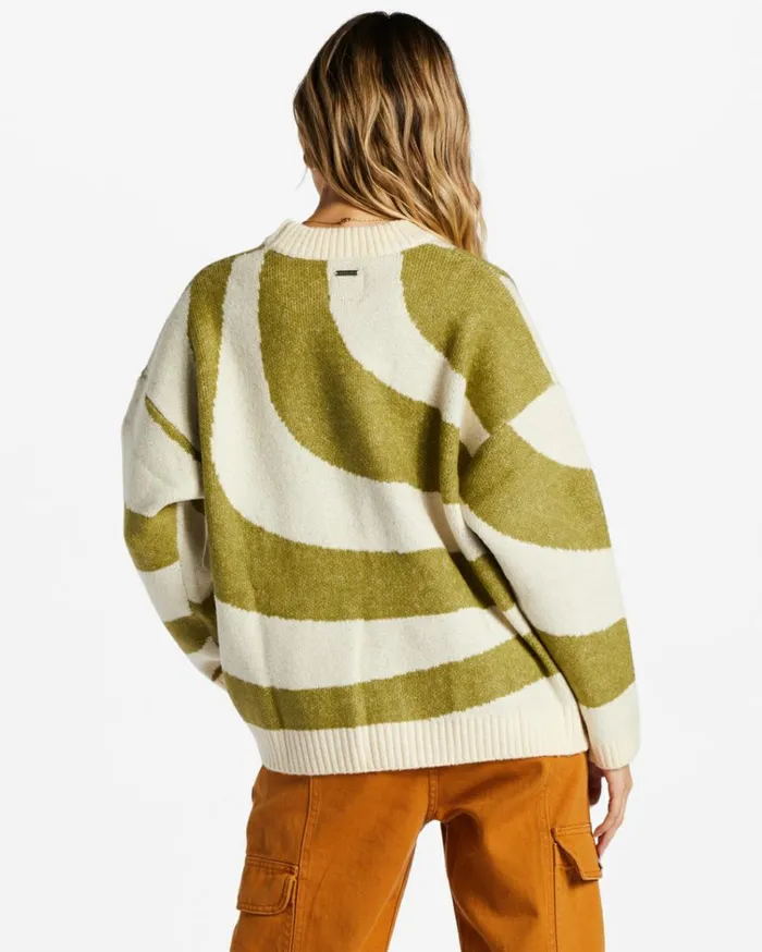 Wave Rider Jumper Green Eyes Women Billabong Sweaters
